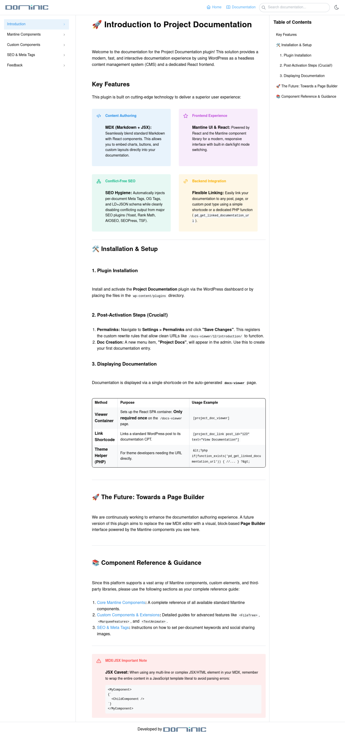 Project documentation Gallery Image